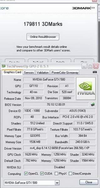GeForce GTX 580 under liquid nitrogen